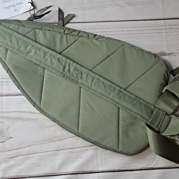 Vera Bradley Quilted Sling Bag in Olive Green - Picture 9 of 11